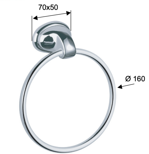 Полотенцедержатель Remer 900 NV44CR - фото 2