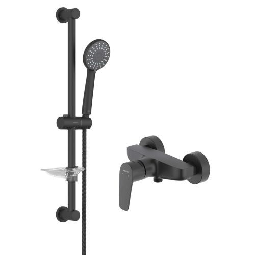 Комплект смесителей Aquatek БЕТТА AQ1132MB настенный черный