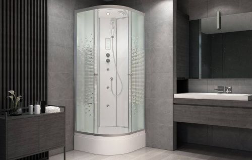 Душевая кабина AvaCan L790GM+EL 90х90 четверть круга с крышей ориентация универсальная - фото 2