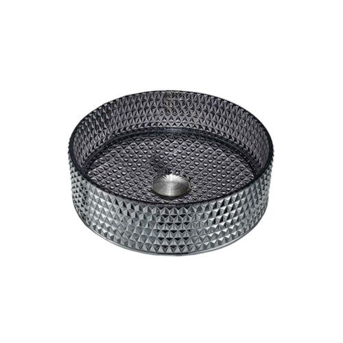 Раковина стеклянная Vincea VBS-5GL03 40х40 накладная цвет черный без отверстий под смеситель - фото 2