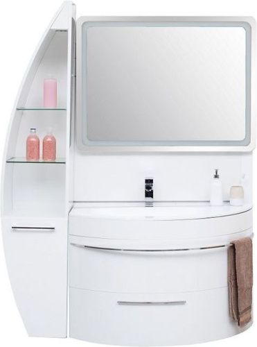 Тумба с раковиной De Aqua Эскалада 00186739 100х50 подвесная цвет белый - фото 4