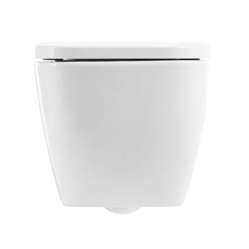 Унитаз подвесной BelBagno ALPINA BB10100CHR/SC белый с сиденьем микролифт безободковый каскадный смыв - фото 5