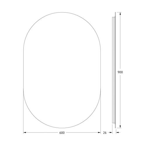 Зеркало с подсветкой Defesto OPTI DF 2905 60х90 подвесное - фото 2