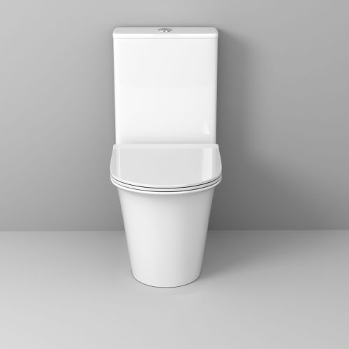 Унитаз напольный с бачком Grossman Galaxy GR-4469S белый с сиденьем безободковый каскадный смыв - фото 3