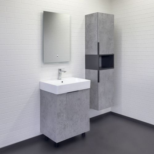 Тумба с раковиной Comforty Асти 00-00019190CF 60х50 напольная цвет серый - фото 4