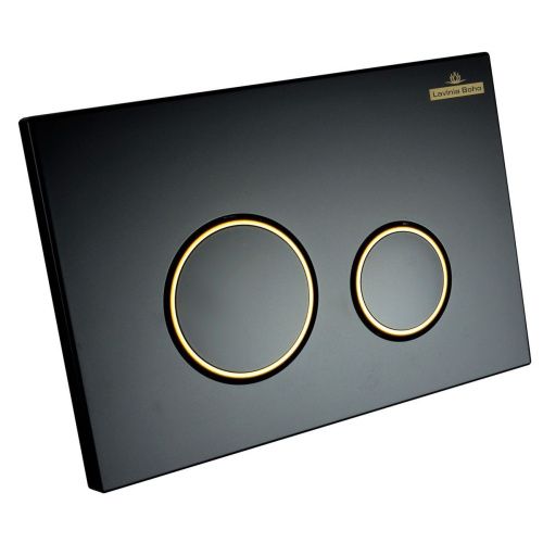 Клавиша смыва механическая Lavinia Boho RelFix 38050803 цвет черный/золото - фото 2