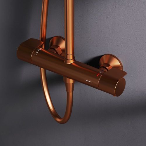 Душевая стойка Am.Pm X-Joy F0785A444 настенная цвет золото с термостатом - фото 4