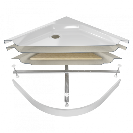 Душевой поддон акриловый Тритон Щ0000038720 80х80 белый с каркасом