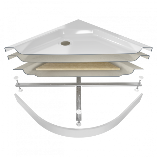 Душевой поддон акриловый Тритон Щ0000038720 80х80 белый с каркасом - фото 3