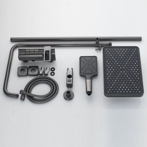 Душевая стойка Shevanik S6826T настенная цвет оружейная сталь - фото 4