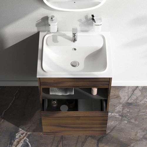 Тумба под раковину Am.Pm Func M8FFUX0601OF 60х50 подвесная цвет коричневый - фото 3