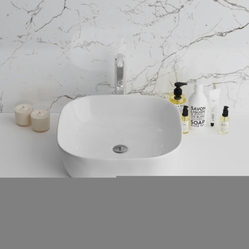 Раковина из сантехнического фаянса Grossman Style GR-3019 40х40 накладная цвет белый без отверстий под смеситель - фото 2